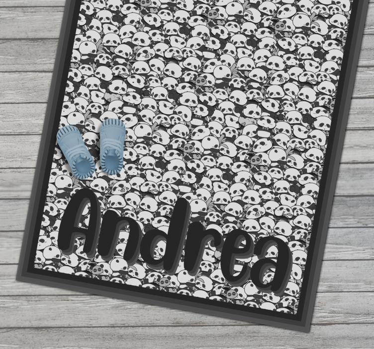 Kişiselleştirilmiş pandalar isimlerle pvc halı - TenStickers