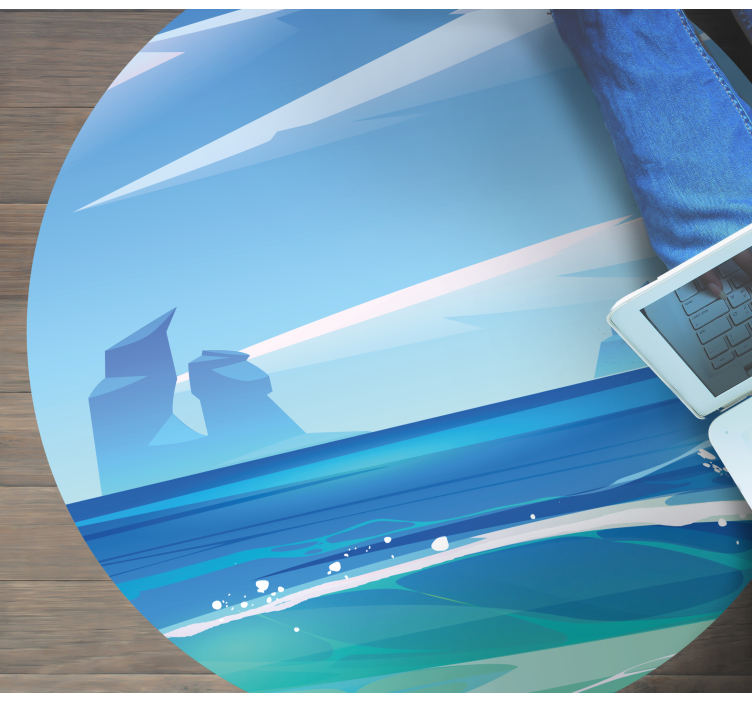 Kıyı dinginliği doğa pvc halı - TenStickers