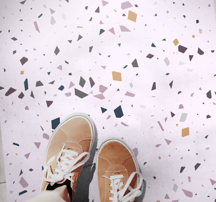 Klasik pembe mozaik doku halı - TenStickers