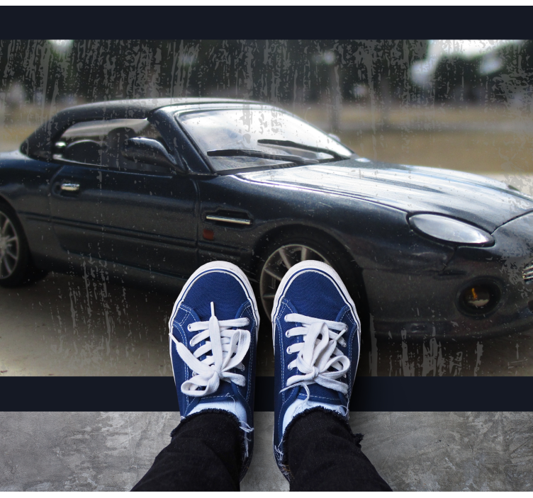 Klasik spor araba yollar pvc halı - TenStickers