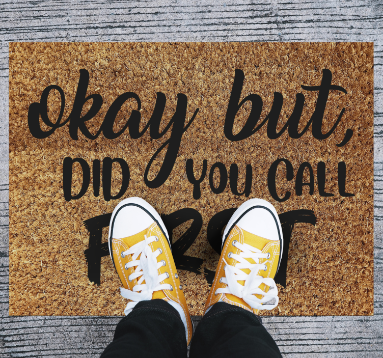 Komik bir ifade hoş geldiniz giriş salonu pvc halı - TenStickers