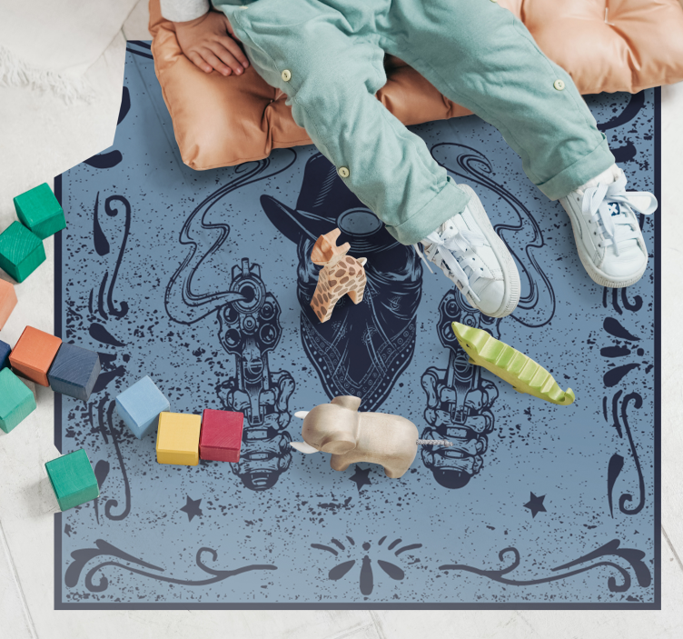 Kovboy düello görselleri oyunlar pvc halı - TenStickers