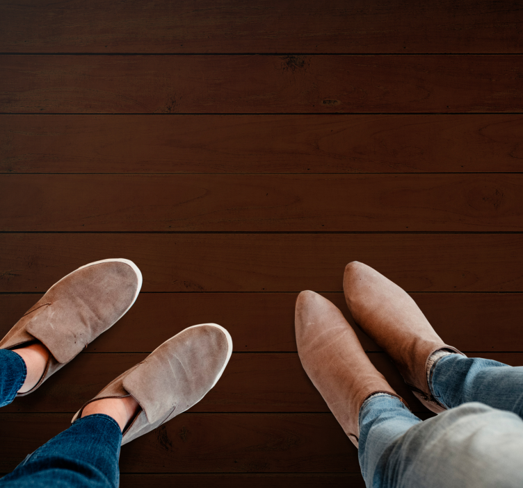 Koyu kahverengi doku ahşap etkisi pvc halı - TenStickers