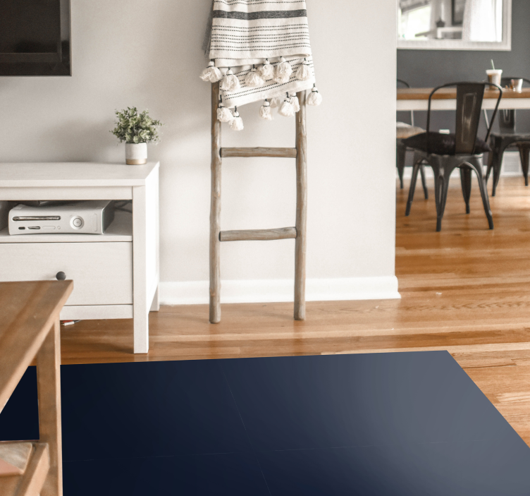 Koyu lacivert minimalist pvc halı - TenStickers