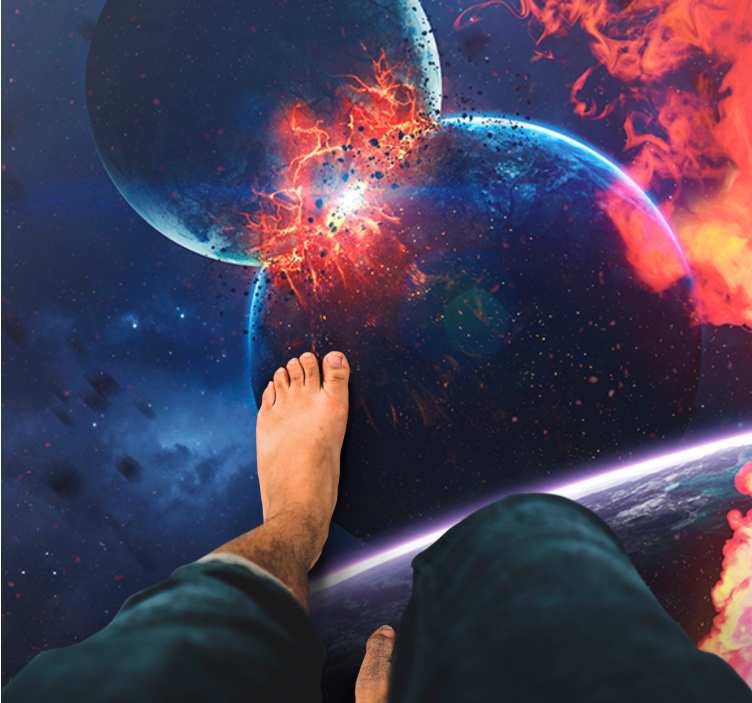 Kozmik galaksi macerası yıldızlar pvc halı - TenStickers