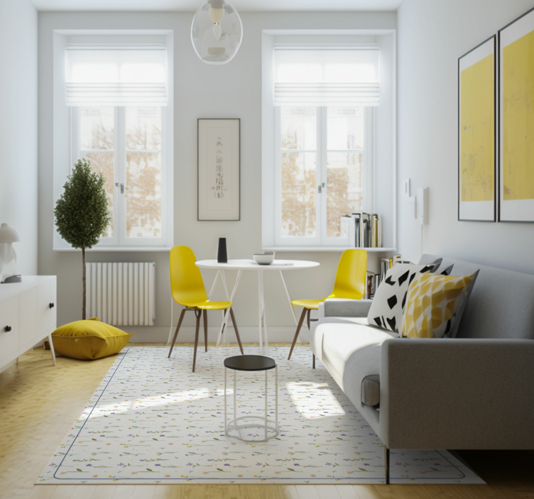 Küçük bahar dalları doğa pvc halı - TenStickers