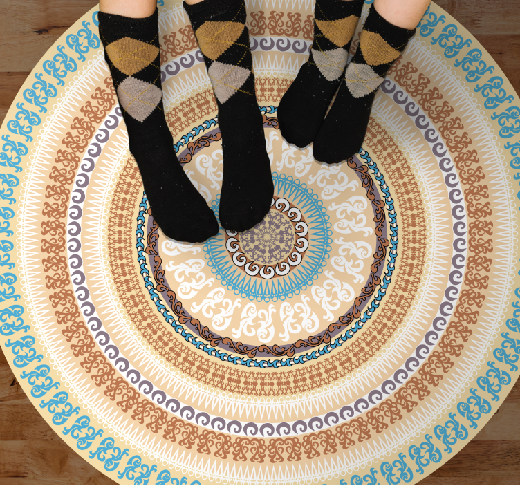 Mandala daire deseni mandala pvc halı - TenStickers