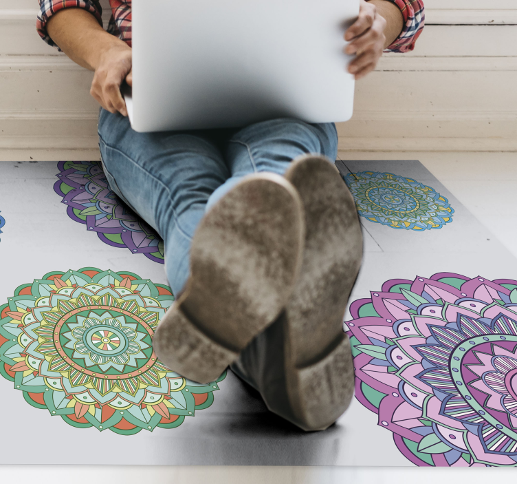 Mandala daire mandala kilim - TenStickers