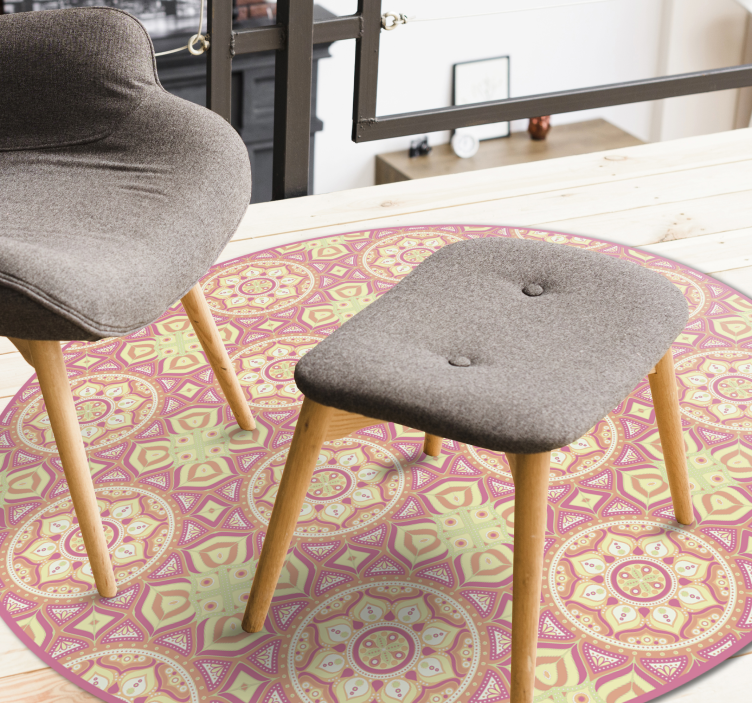 Mandala desen daire mandala pvc halı - TenStickers