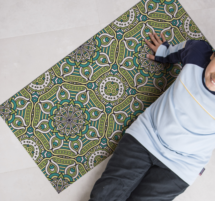 Mandala desenli mandala pvc halı - TenStickers