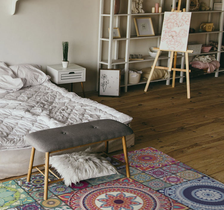 Mandala fayans mandala vinil halı - TenStickers