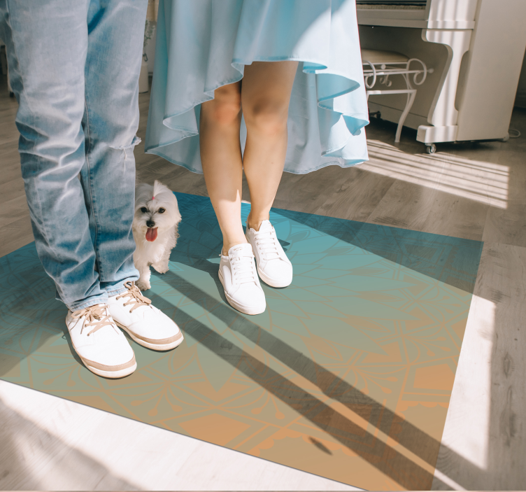 Mandala gradyanı mandala pvc halı - TenStickers