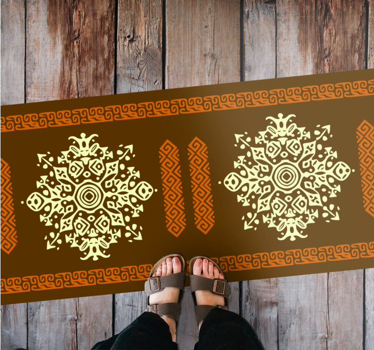 Mandala motif topluluğu mandala pvc halı - TenStickers