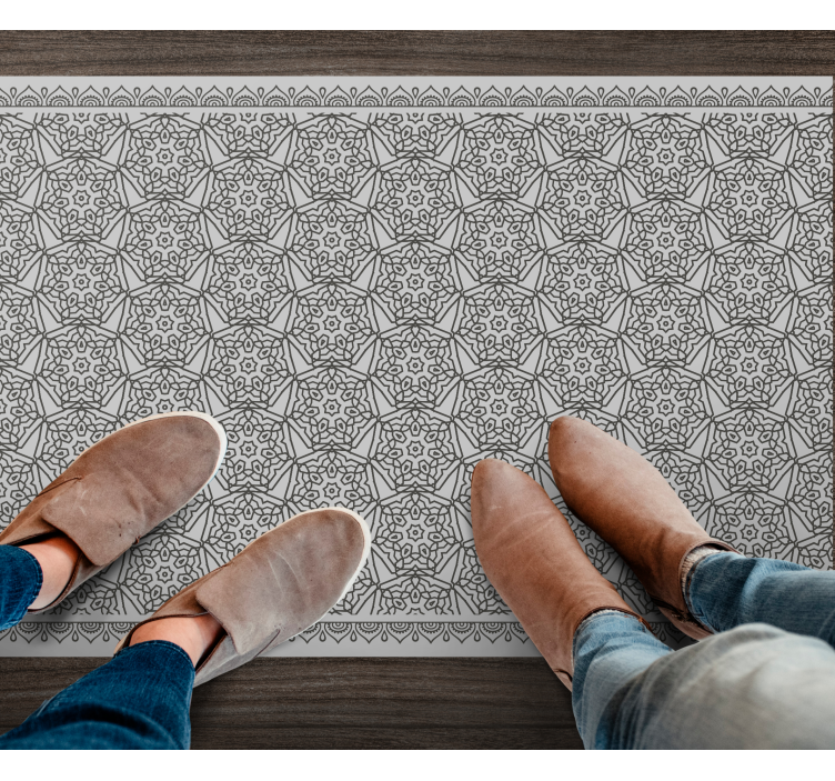 Mandala simetrisi mandala pvc halı - TenStickers