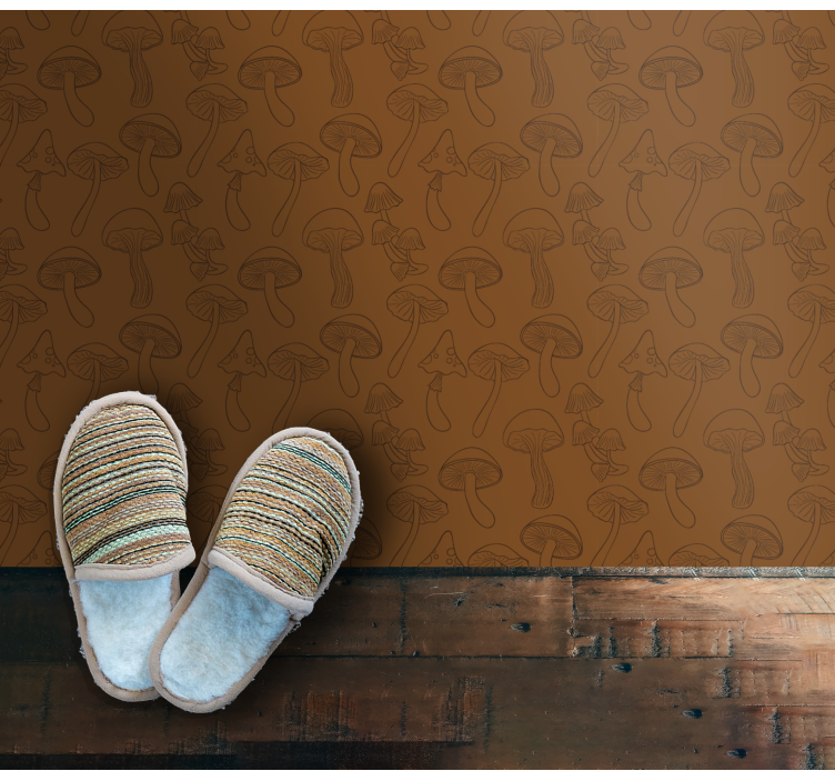 Mantar deseni doğa pvc halı - TenStickers