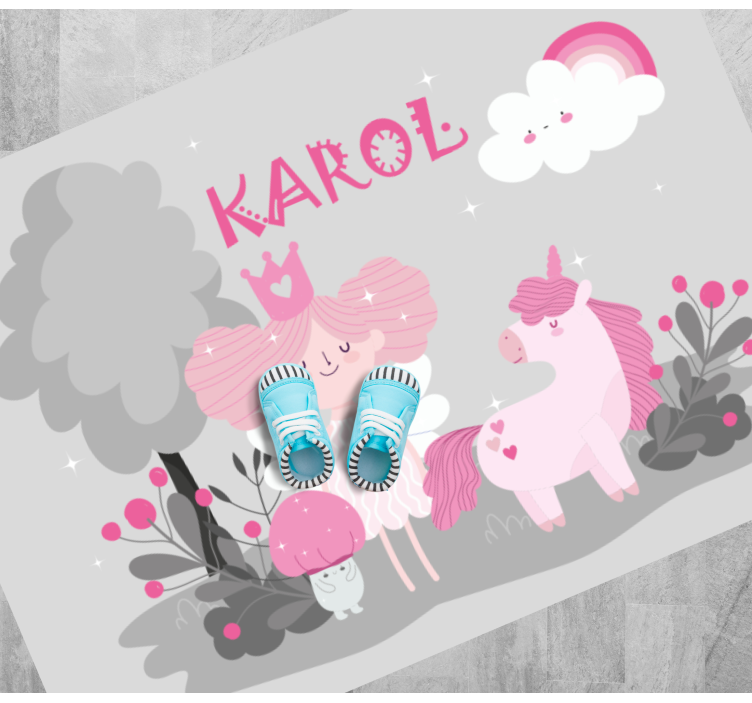 Isimli masal sahnesi pvc halı - TenStickers