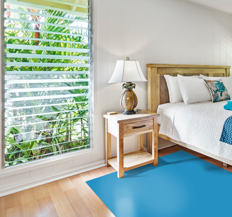 Mavi dikdörtgen modern halı - TenStickers