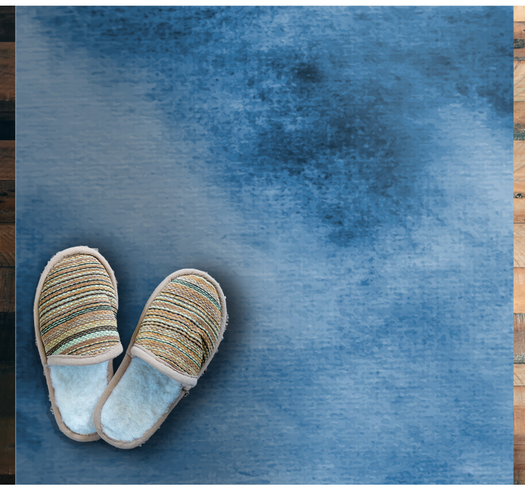 Mavi degrade stili banyo pvc halı - TenStickers