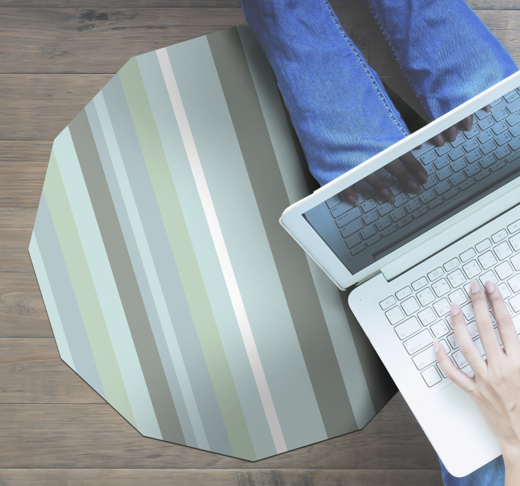 Muhteşem poligonal mavi nordic tarzı vinil halı - TenStickers