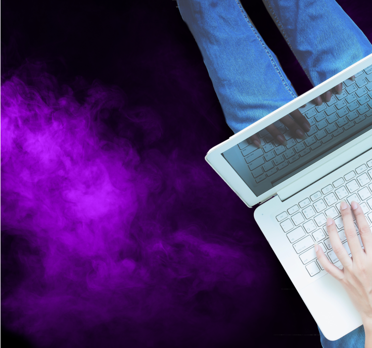 Menekşe duman arka plan yatak odası kilim - TenStickers