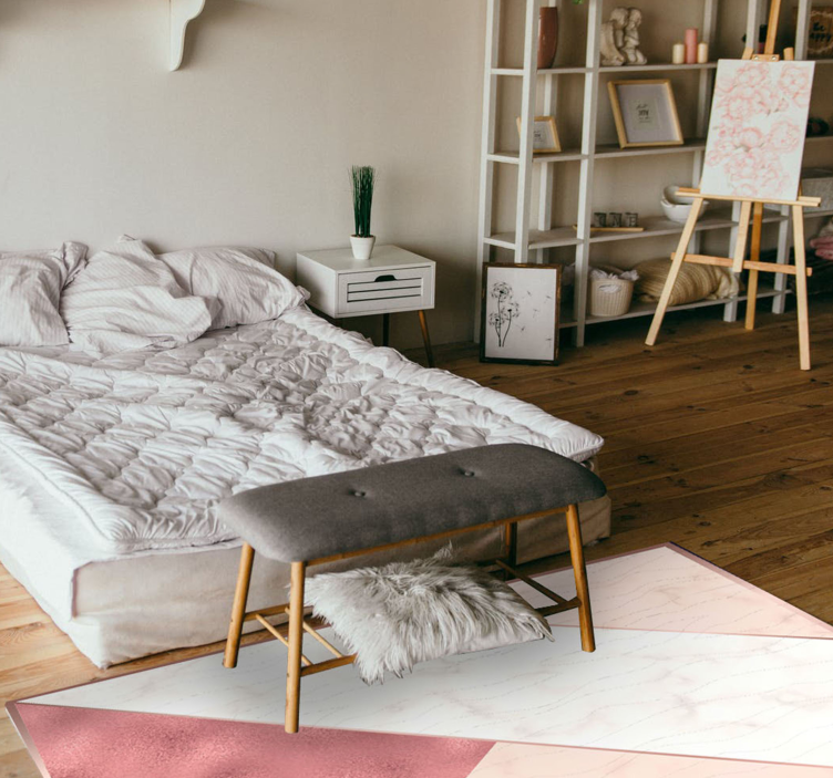 Mermer üçgenler nordic vinil halı - TenStickers