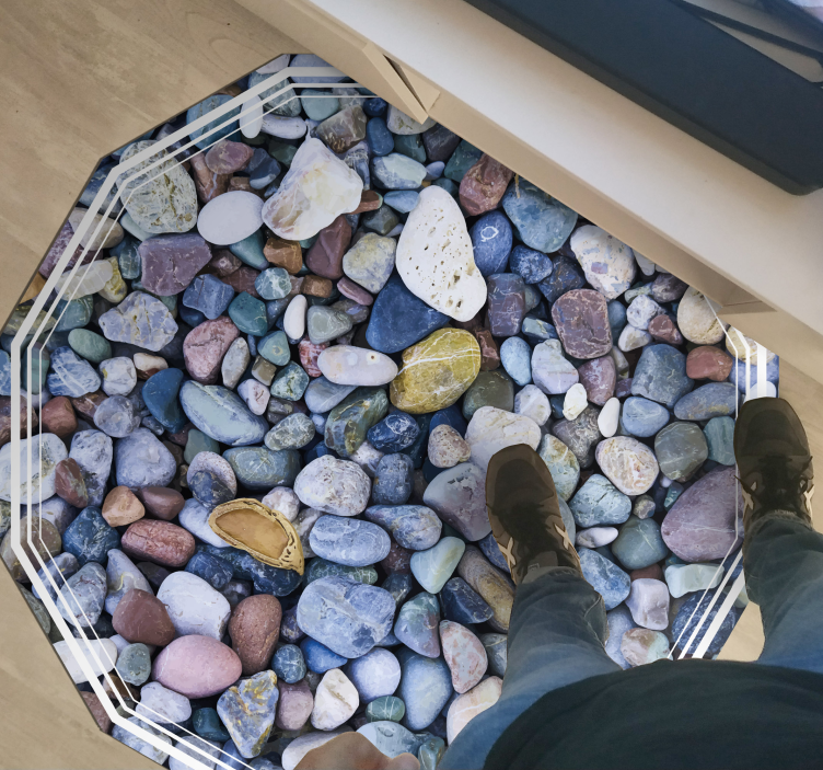 Minik küçük taş çiçekli halı - TenStickers