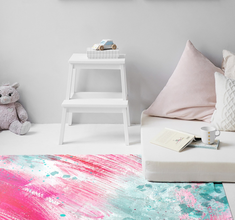 Modern sanat renkli sıçrama modern vinil halı - TenStickers