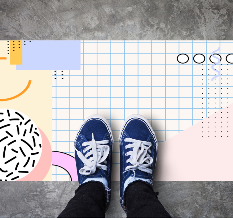 Modern soyut geometrik pvc halı - TenStickers