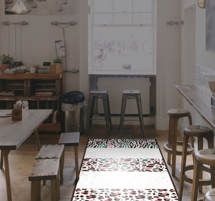 Mozaik desen füzyonu mozaic pvc halı - TenStickers