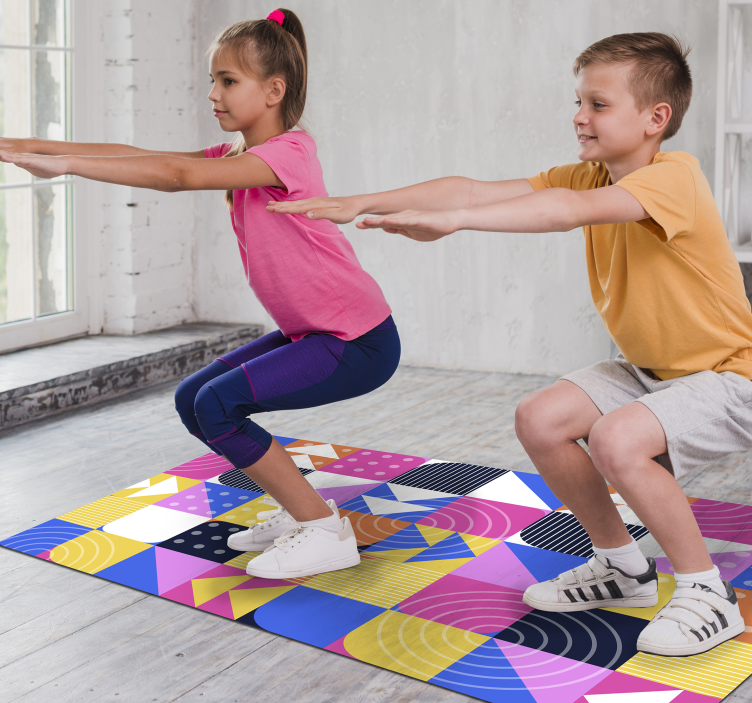 Mozaik memphis tarzı vinil halı - TenStickers