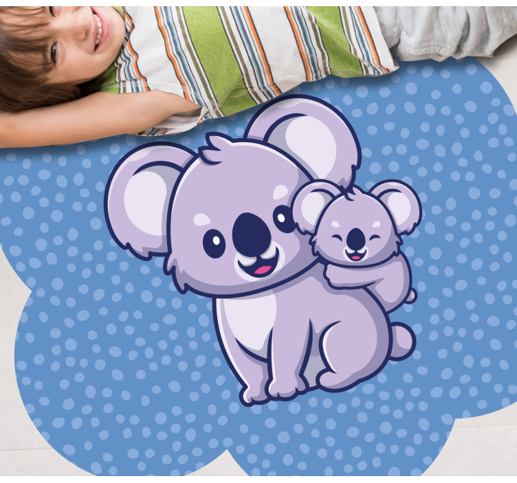 Mutlu baba ve oğul koala hayvan kilim - TenStickers