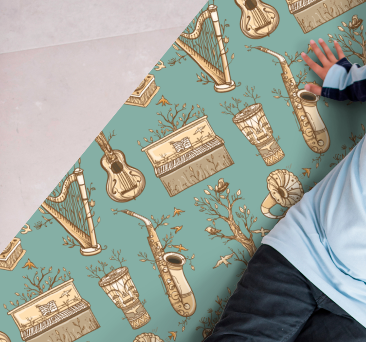 Müzik aletleri fikri pvc halı - TenStickers