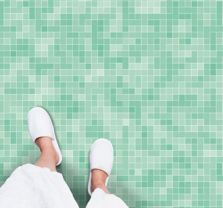 Nane mozaik deseni fayans efekti pvc halı - TenStickers