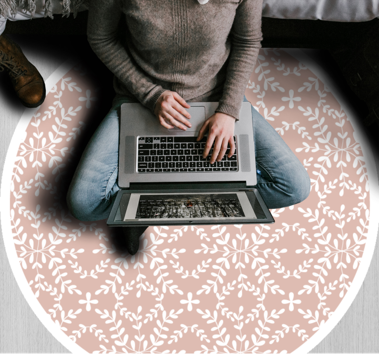 Narin çiçek kompozisyonu çiçekler ve bitkiler pvc halı - TenStickers