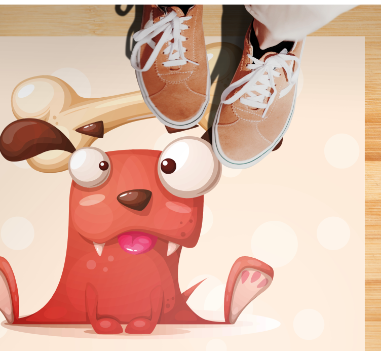 Neşeli köpek yavrusu bebek pvc halı - TenStickers