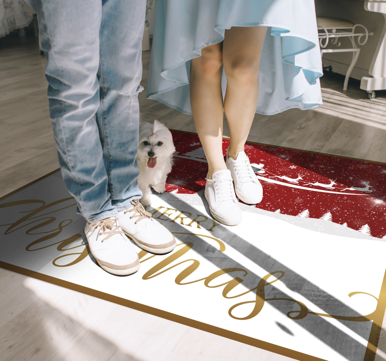 Noel dalgası vinil oturma odası halısı - TenStickers