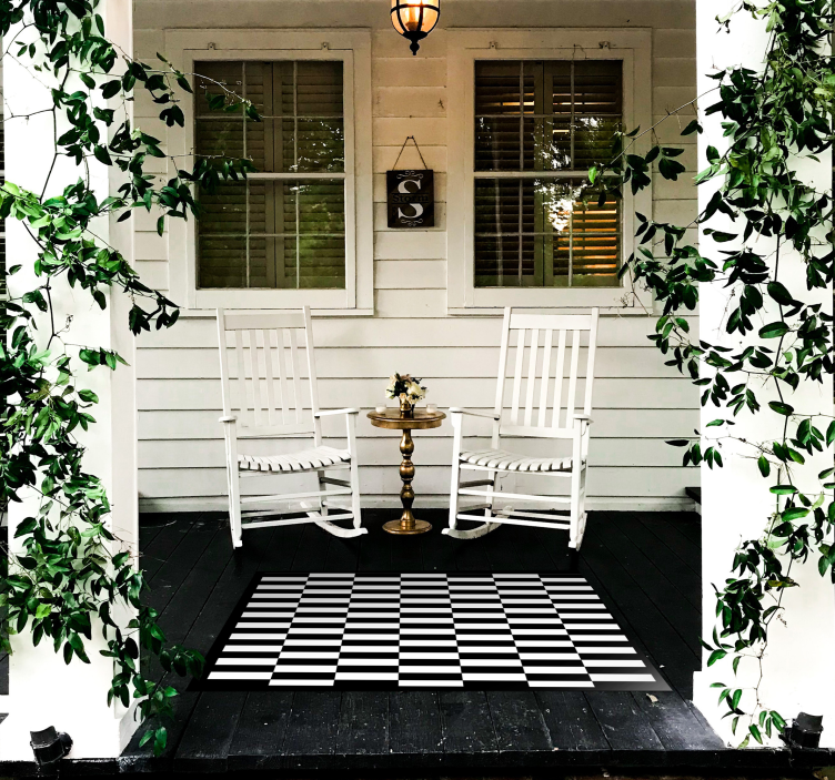 Optik illüzyon şeritleri geometrik halılar - TenStickers