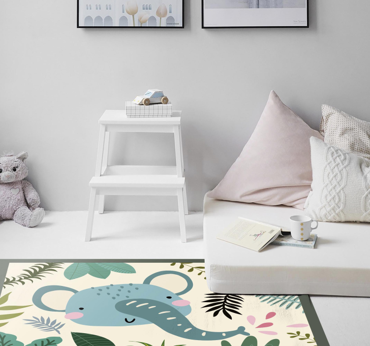 Fil çizimi bebek pvc halı - TenStickers