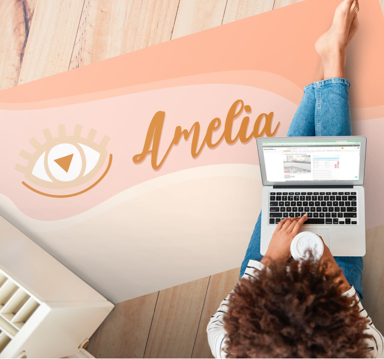 Özel Göz Adı Tasarımı isimlerle pvc halı - TenStickers