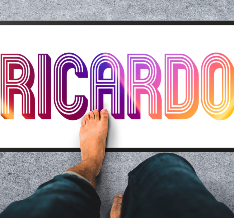 özel isim neon gençler pvc halı - TenStickers