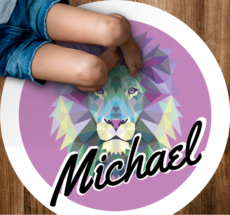 özelleştirilebilir aslan isimlerle pvc halı - TenStickers