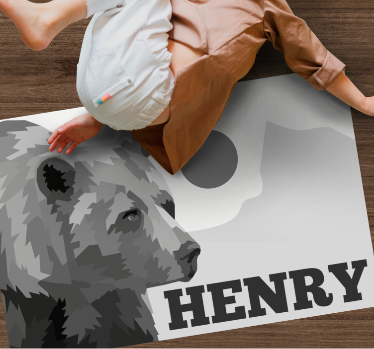 özelleştirilebilir ayı isimlerle pvc halı - TenStickers