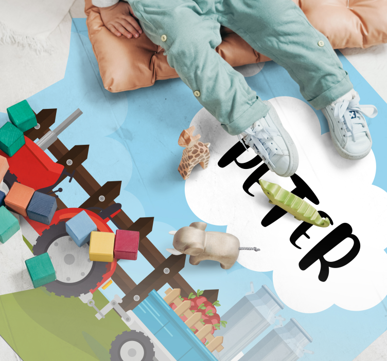 özelleştirilebilir çiftlik isimlerle pvc halı - TenStickers