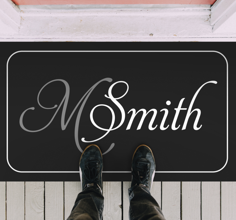 özelleştirilebilir monogram isimlerle pvc halı - TenStickers