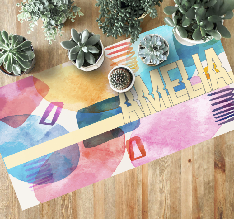 özelleştirilmiş ad isimlerle pvc halı - TenStickers