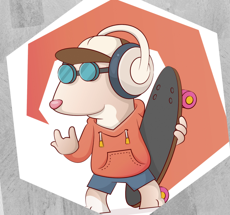 Patenci fare illüstrasyonu pvc halı - TenStickers