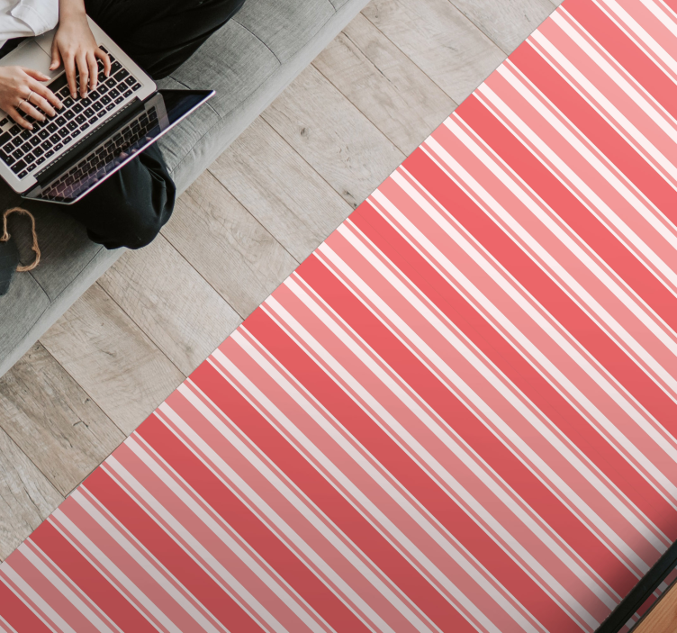 Pembe barkod çizgili halı - TenStickers