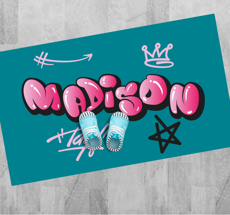 Pembe serin yazı grafiti kişiselleştirilmiş mat - TenStickers