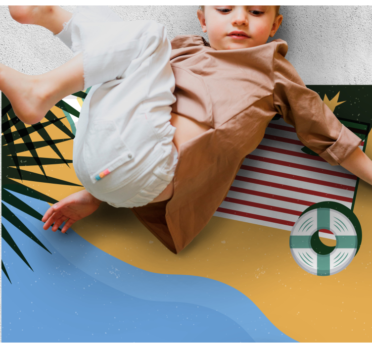 Plaj piknik sahnesi doğa pvc halı - TenStickers