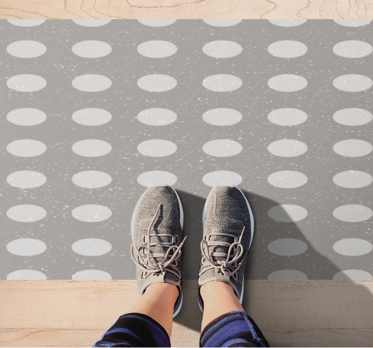 Puantiyeli desen çizgili pvc halı - TenStickers